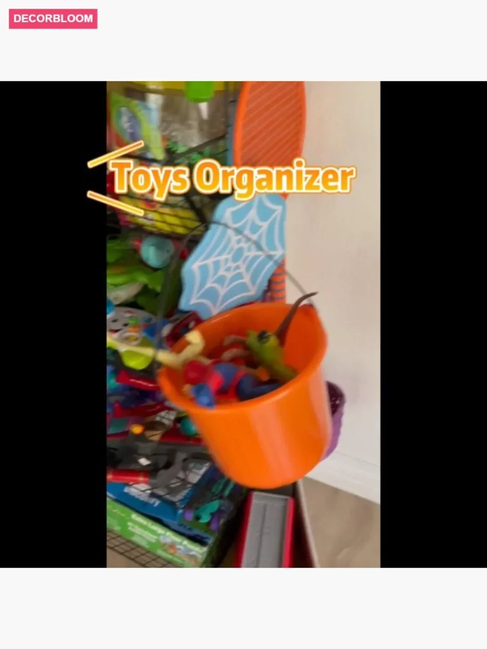 3-Tier Wall Mounted Wire Basket with Hooks and Chalkboards Kitchen Storage